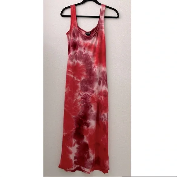 011. NWT SUPER Soft Bebe Tie-dye Maxi Tank Top Dress - Picture 2 of 10